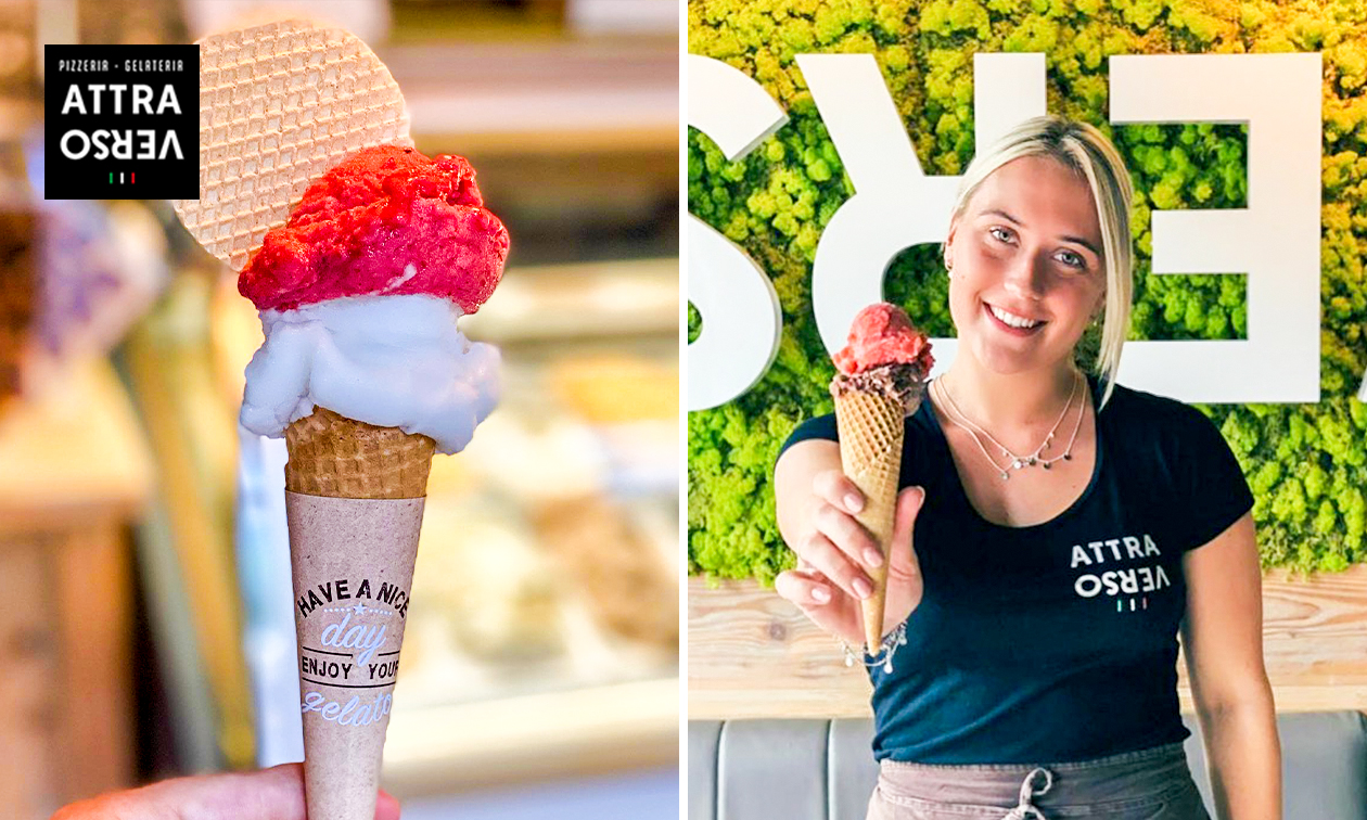 Strippenkaart voor 10 bollen ijs bij Attraverso