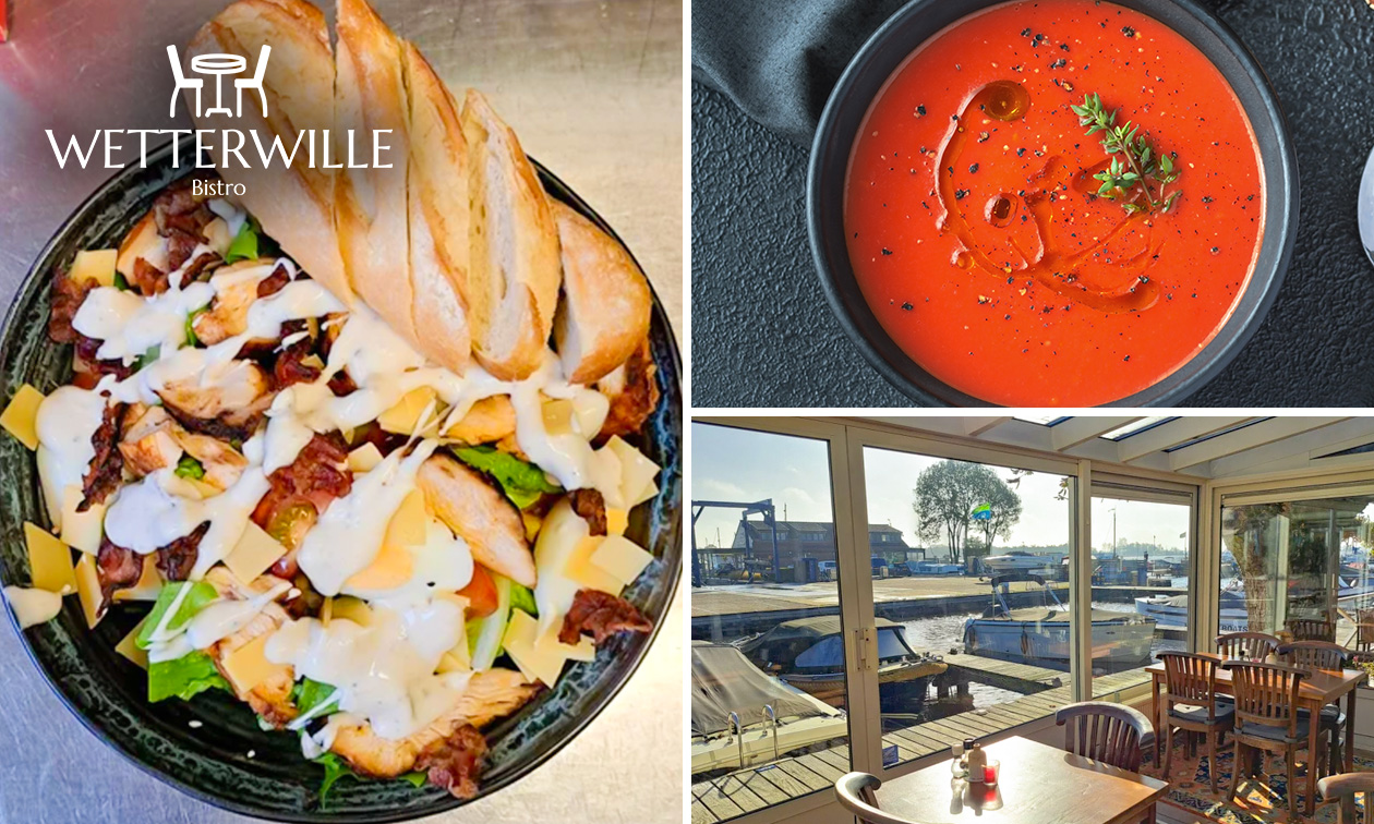 2-gangen keuzelunch bij Bar-Bistro Wetterwille