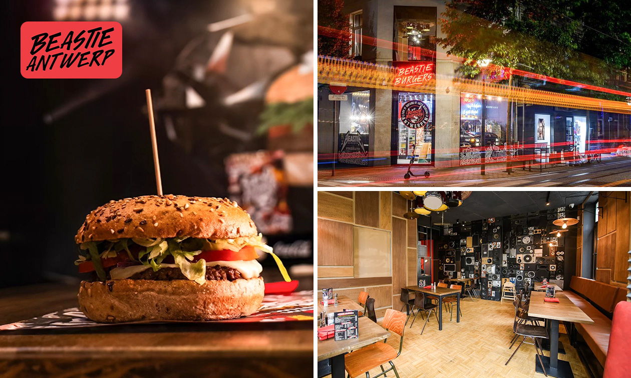 Burger + friet + saus voor afhaal of dine-in in Antwerpen