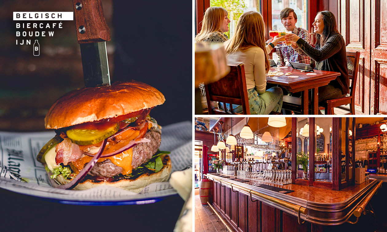 2-gangen keuzediner bij Belgisch Biercafé Boudewijn in hartje Rotterdam