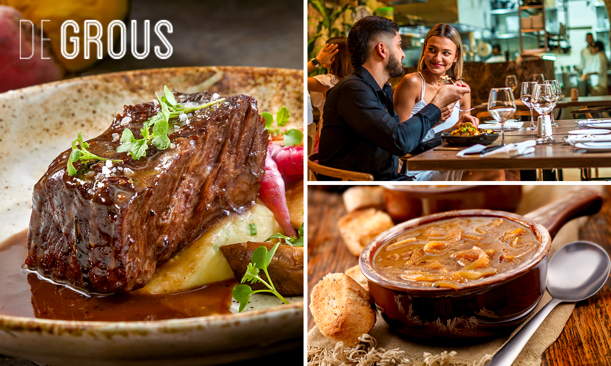 2-gangen keuzelunch of 3-gangen keuzediner bij Brasserie De Grous