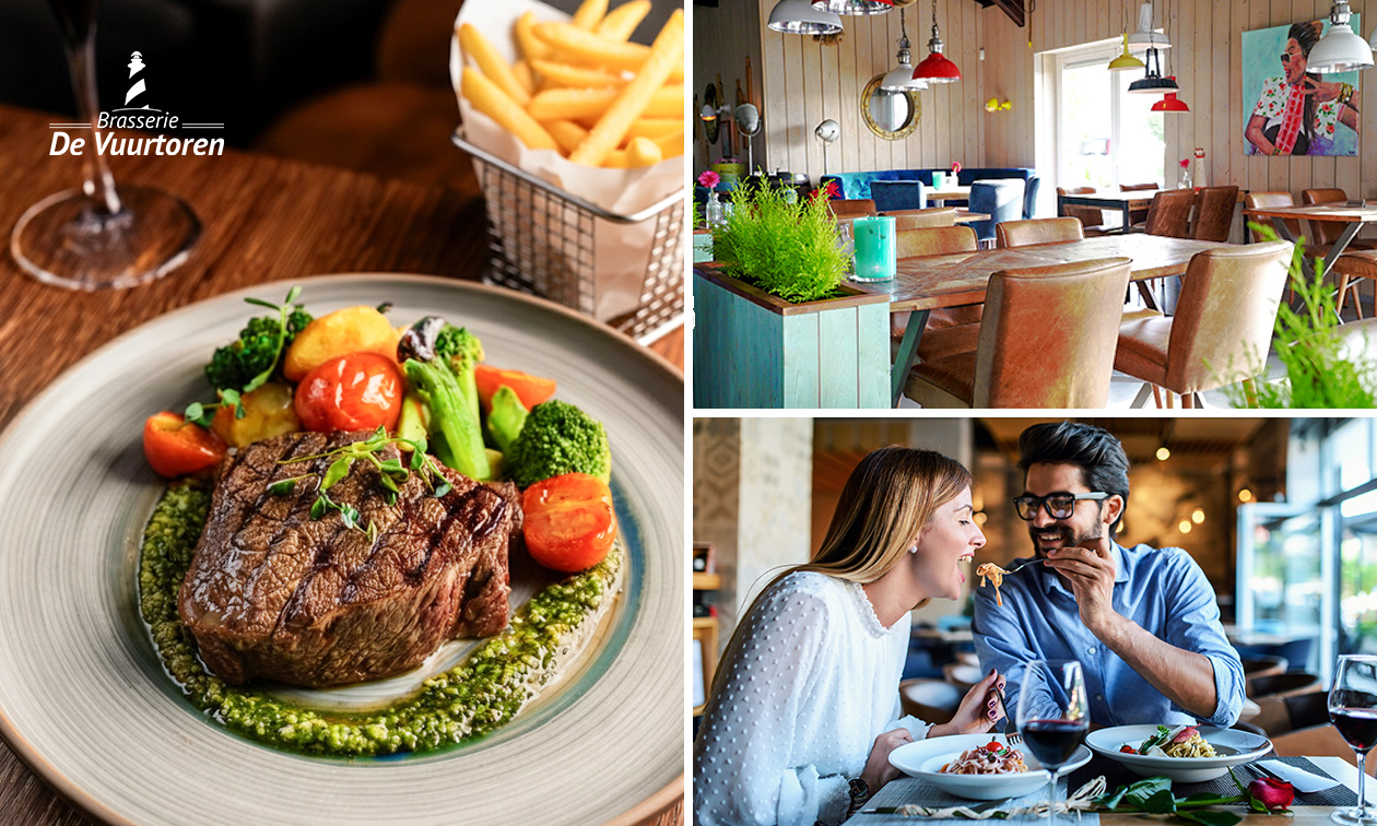 3-gangen keuzediner bij Brasserie De Vuurtoren