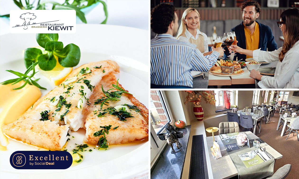 2- of 3-gangen visdiner bij Brasserie Kiewit