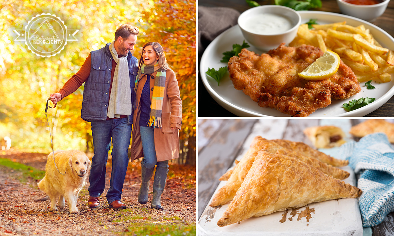 Compleet wandelarrangement incl. koffie/thee met een appelflap en een lunchgerecht