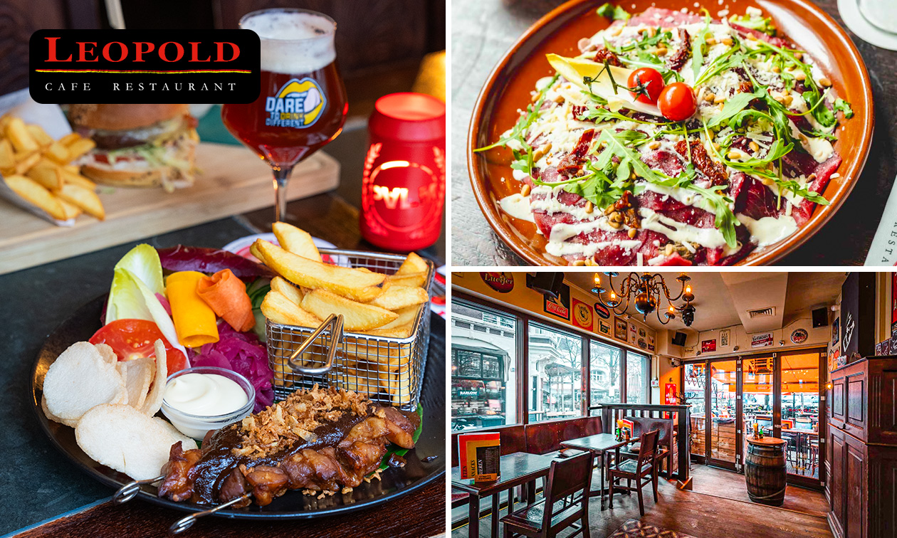 2- of 3-gangen keuzediner bij Café Restaurant Leopold