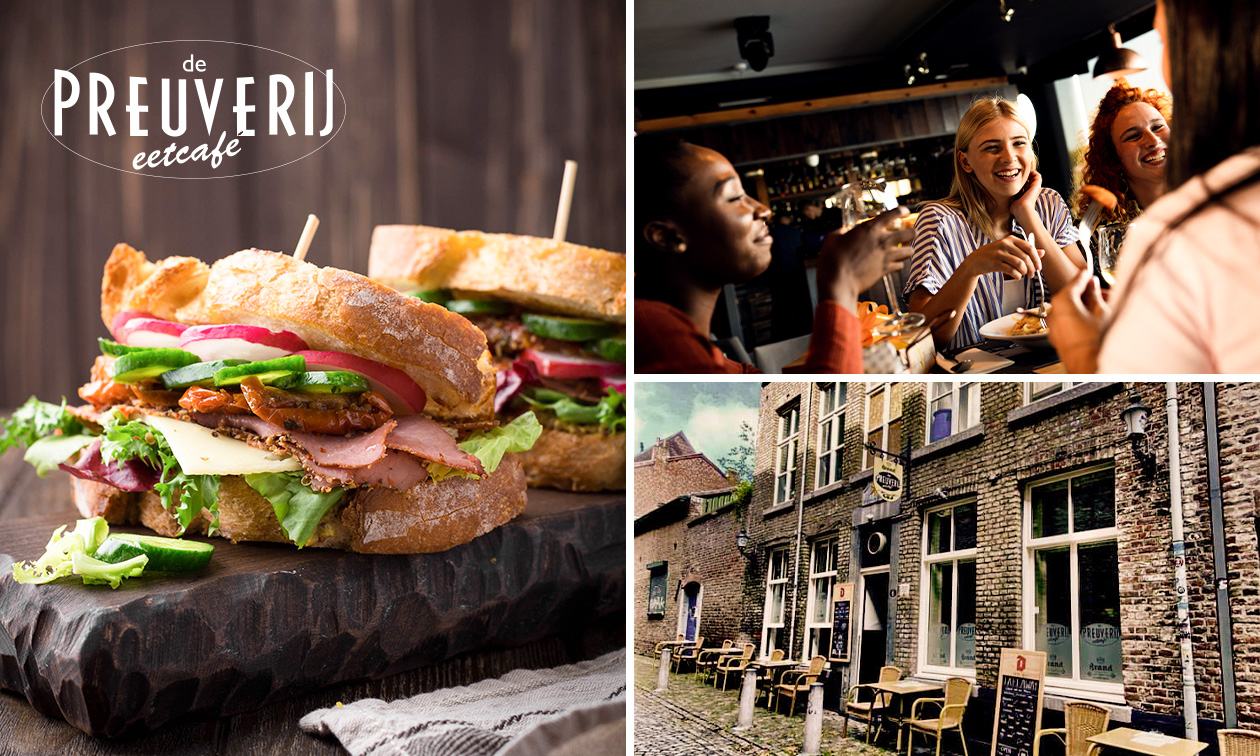 2-gangen keuzelunch bij Eetcafé de Preuverij