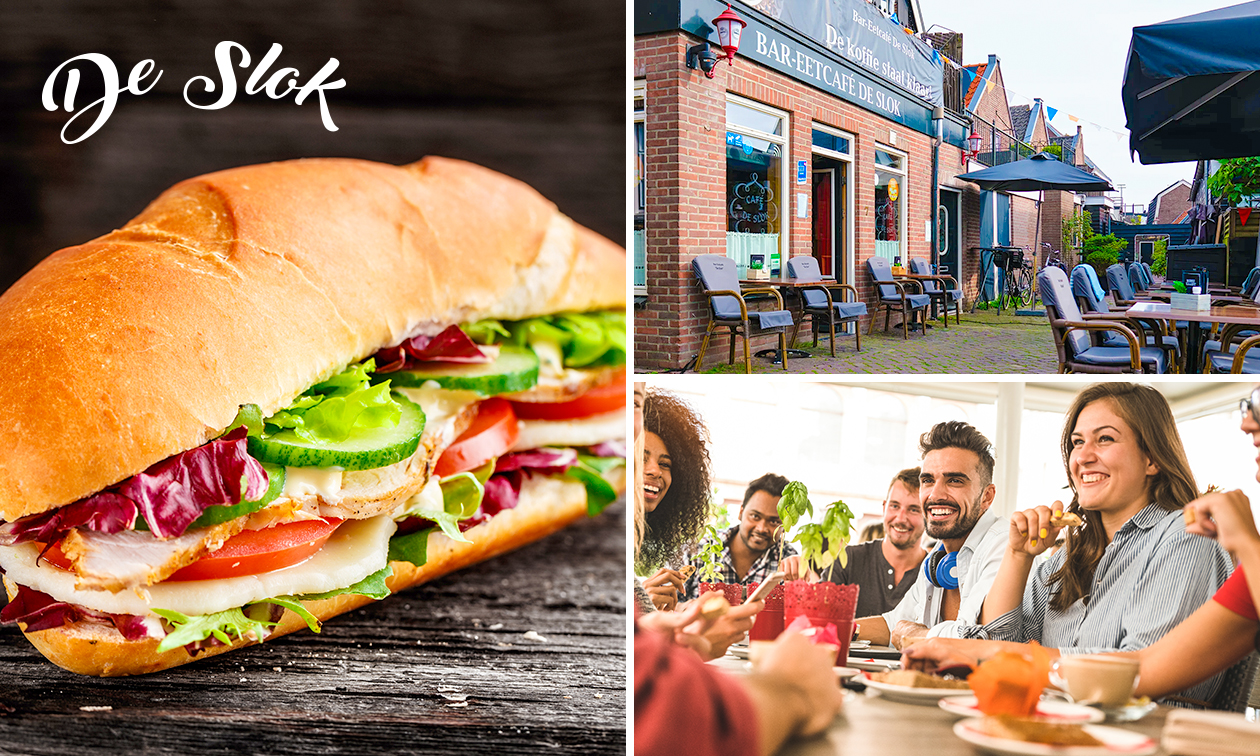 2-gangen keuzelunch bij Eetcafé de Slok
