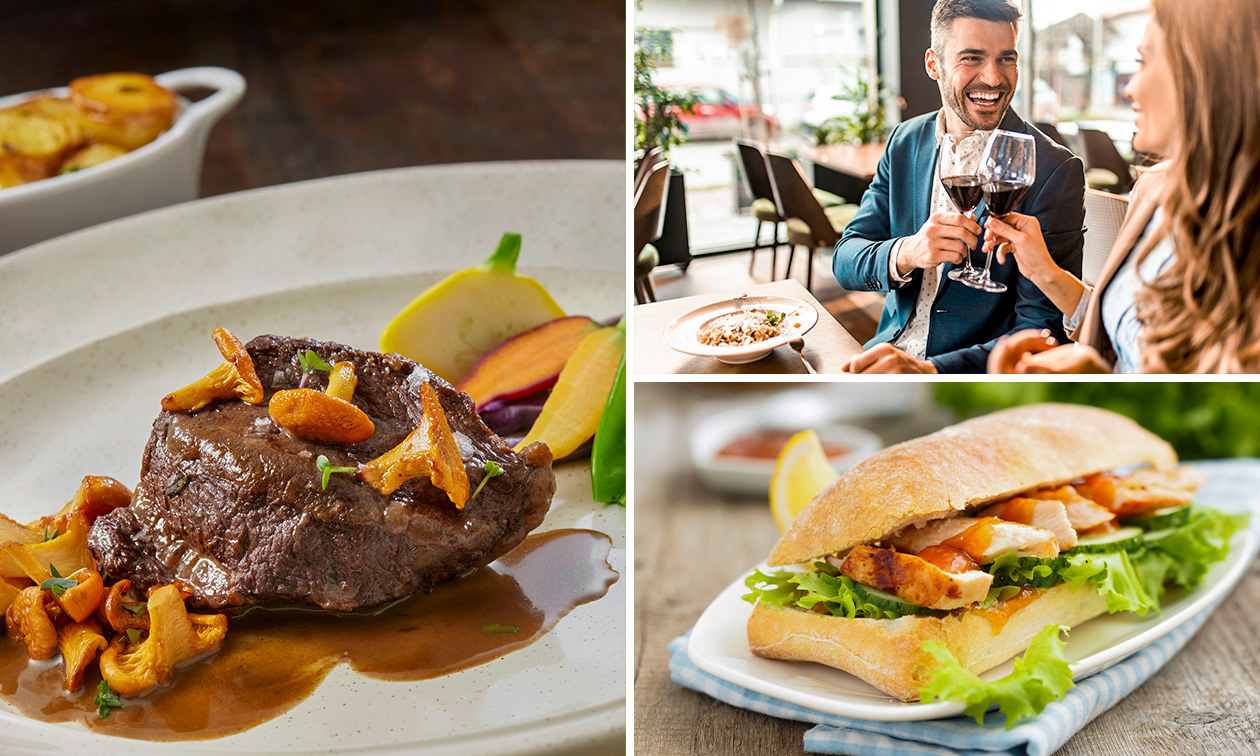 2-gangenlunch of 3-gangendiner à la carte