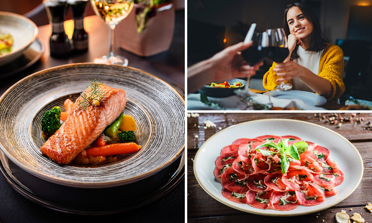 3-gangenlunch of -diner à la carte