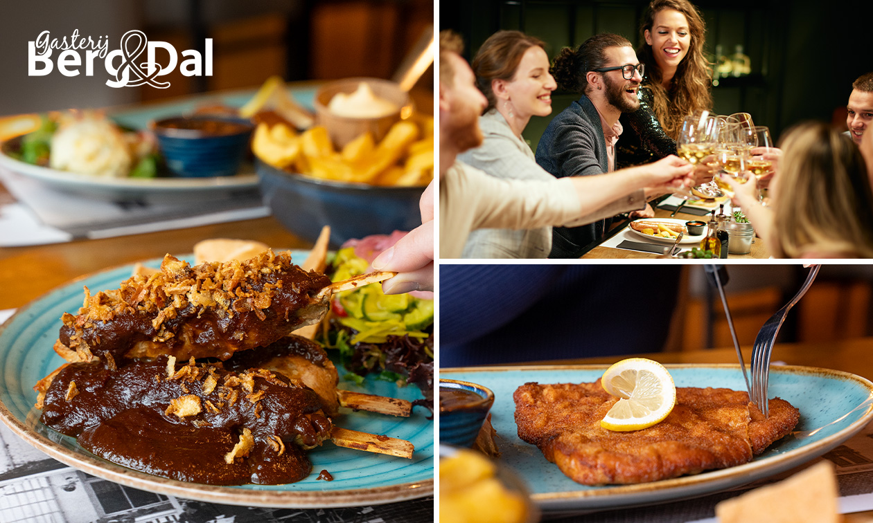 3-gangen keuzelunch of early diner + evt. prachtige wandelroute bij Gasterij Berg & Dal