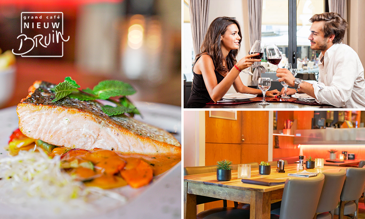 3-gangen keuzediner bij Grand Café Nieuw Bruin