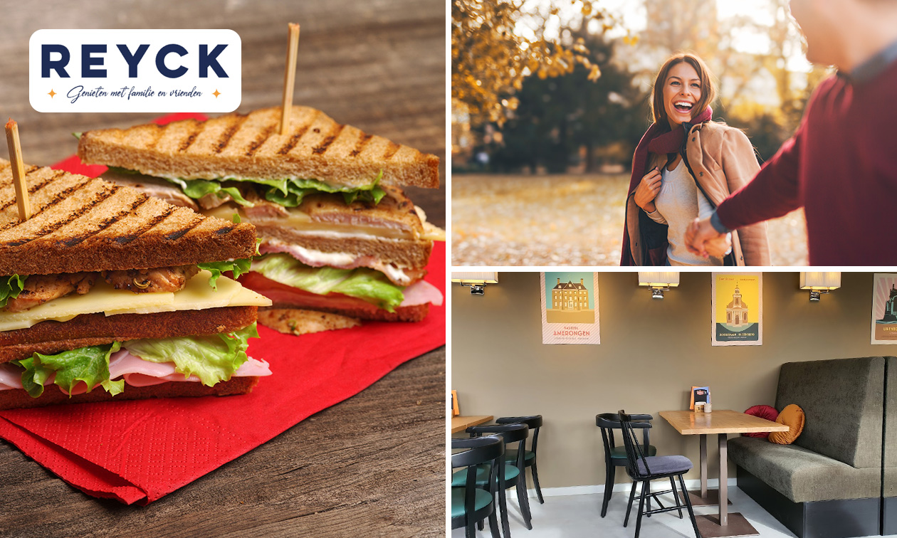 Wandelarrangement + koffie met gebak + 2-gangenlunch bij Grand Café Reyck