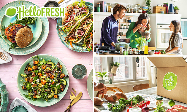 hellofresh, box à repas de chez hellofresh pour 1 ou 2 semaines