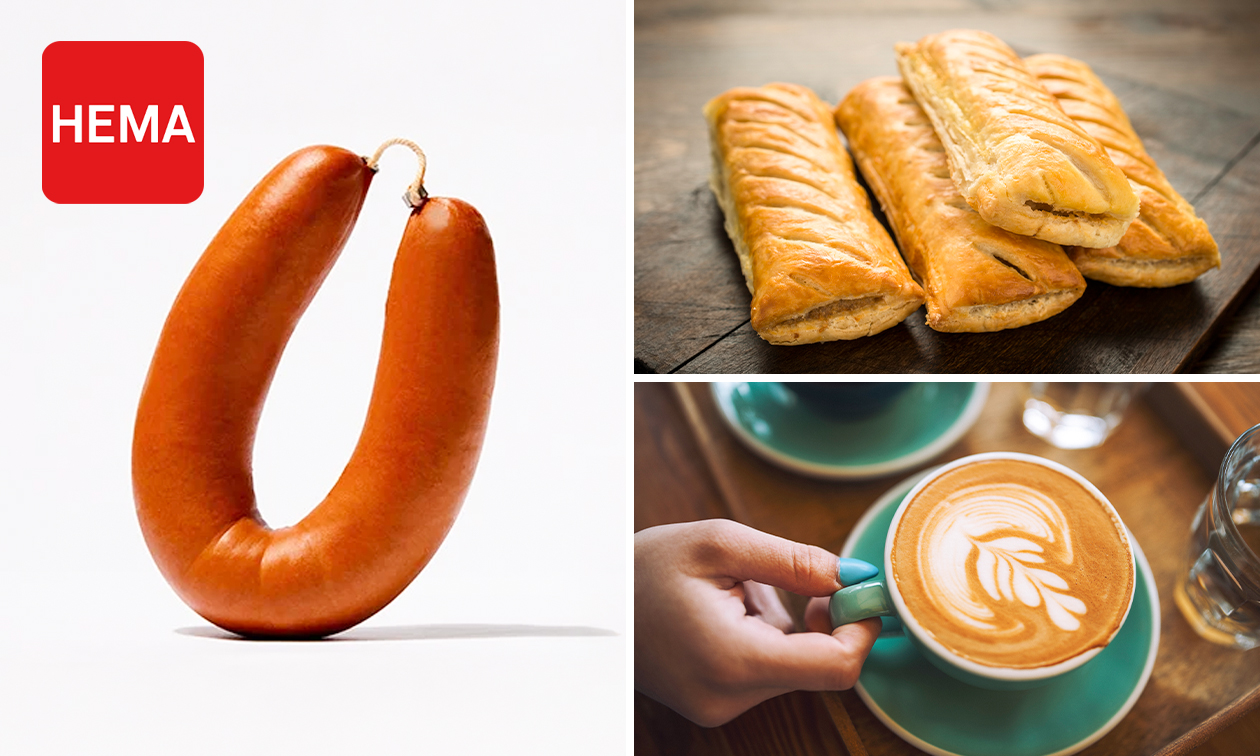 Warm broodje of snack + drankje naar keuze bij HEMA