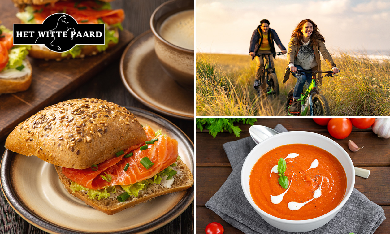 2-gangen keuzelunch of wandel- of fietsarrangement bij Het Witte Paard Ziewent