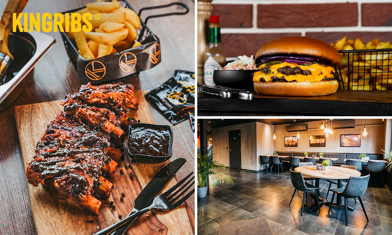 2- of 3-gangendiner + bijgerecht bij Kingribs