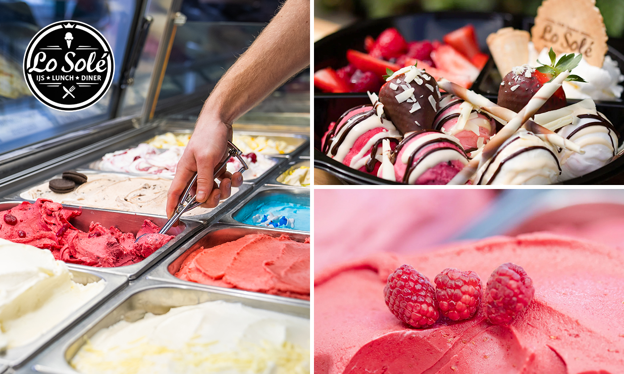 10 bollen ijs naar keuze bij ijssalon Lo Solé