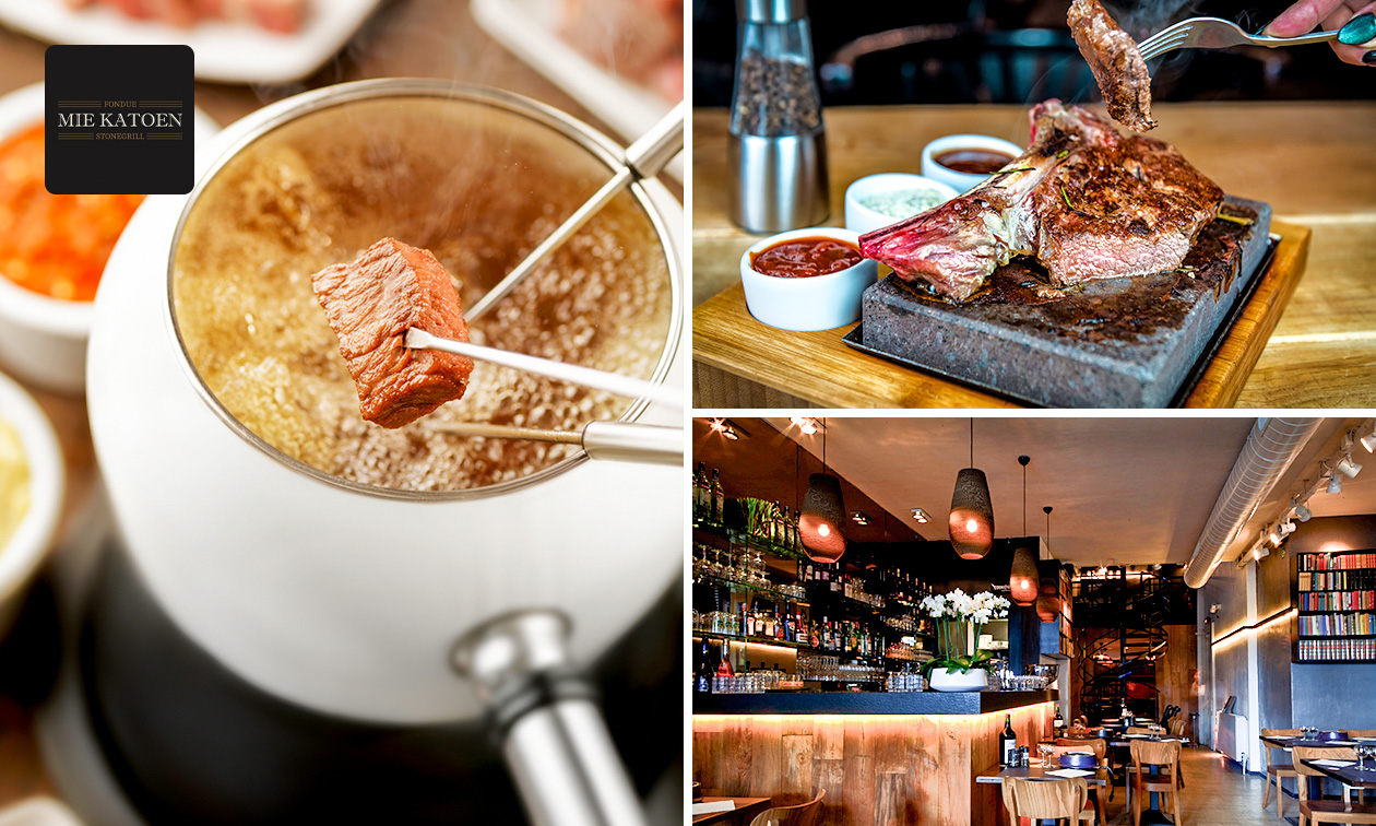All-You-Can-Eat steengrill of fondue + dessert in hartje Antwerpen
