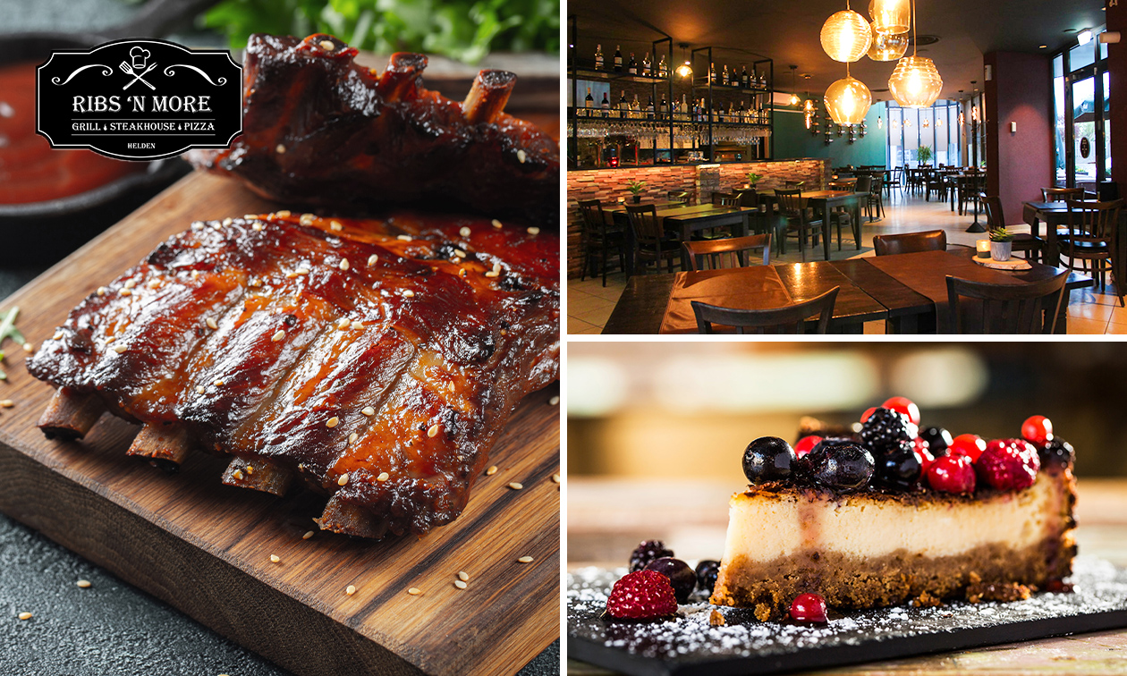 2- of 3-gangen keuzediner bij Ribs 'n More