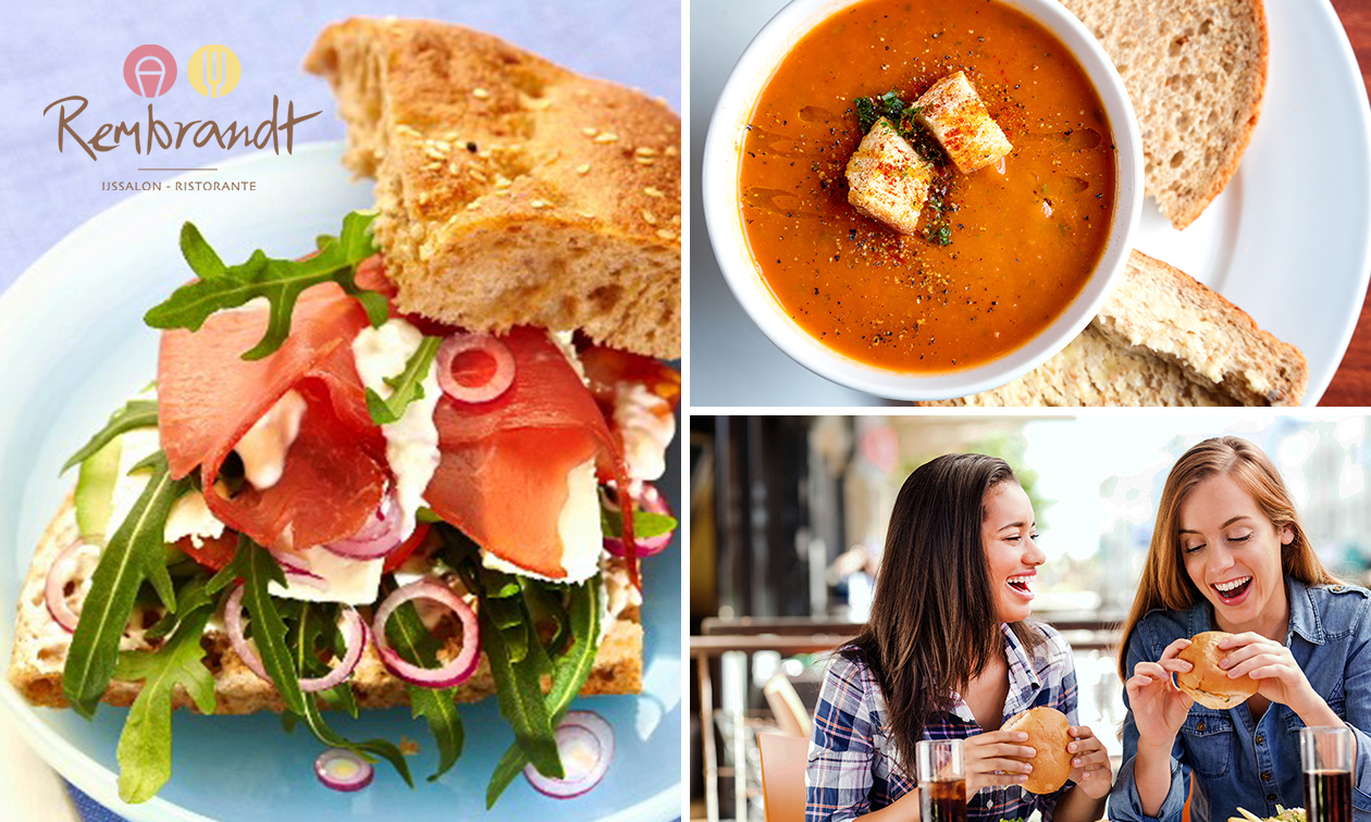 2- of 3-gangenlunch + evt. ijscoupe bij Ristorante Rembrandt