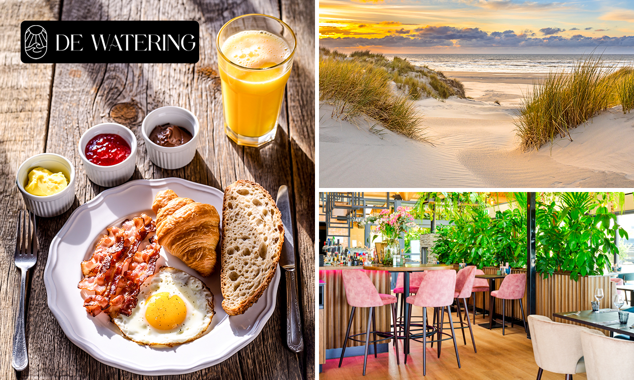 Ontbijt + jus d'orange aan het strand