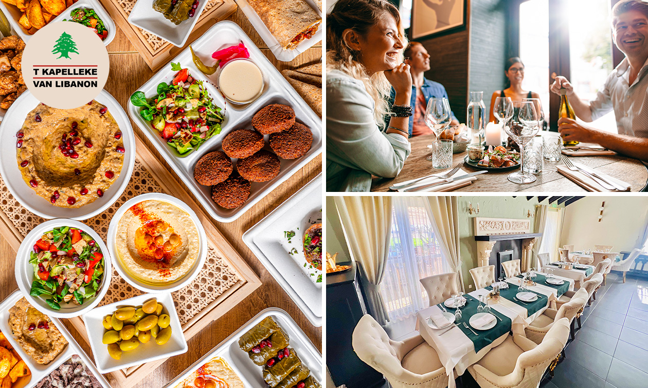 Libanese 4-gangenlunch of -diner bij 't Kapelleke Van Libanon