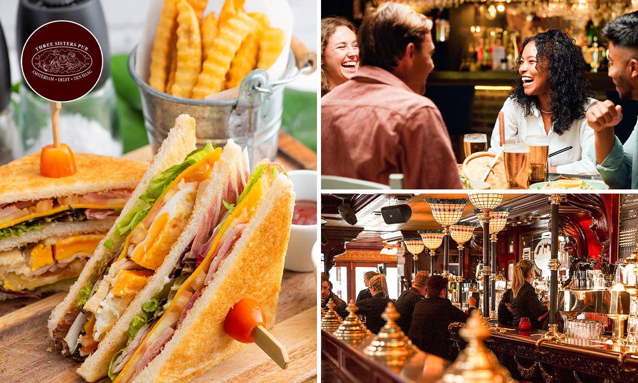 2-gangen keuzelunch bij Three Sisters Pub Den Haag