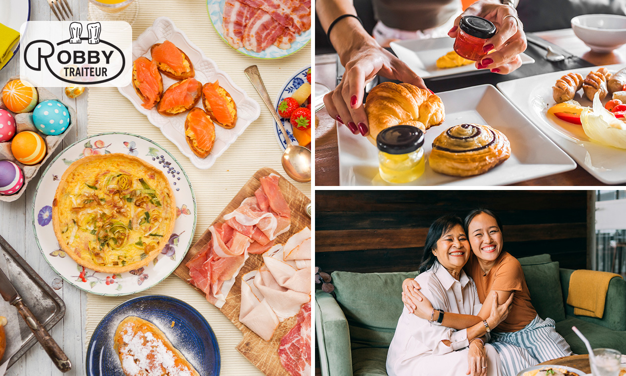 Paas- of moederdagbrunch om af te halen bij Traiteur Robby