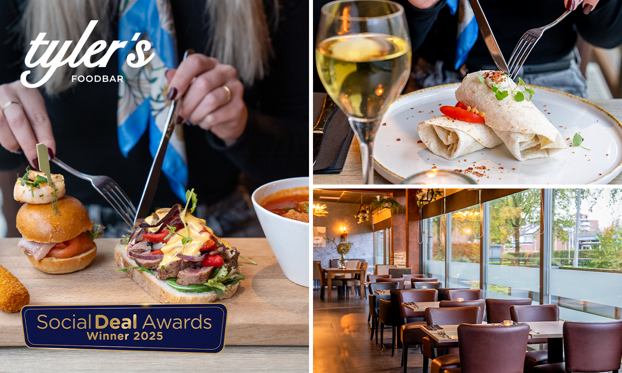 12-uurtje of 2-gangenlunch à la carte bij Tyler's Foodbar