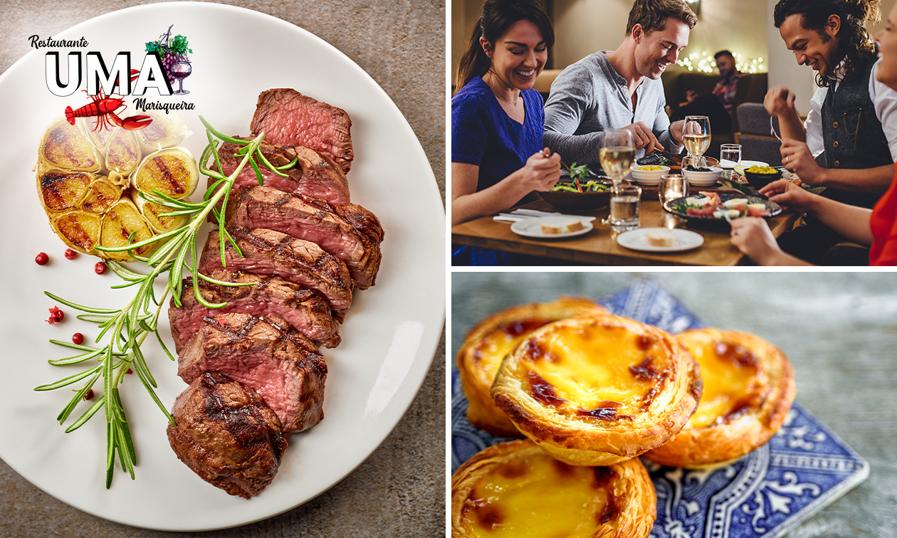 Portugees 3-gangen keuzediner of -lunch bij Uma Marisqueria