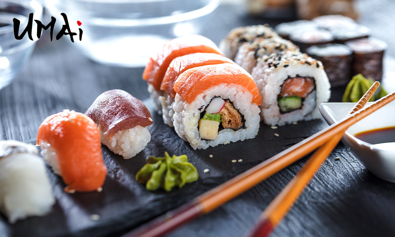 Sushibox (24, 26, 40 of 60 stuks) voor afhaal bij Umai Sushi To Go