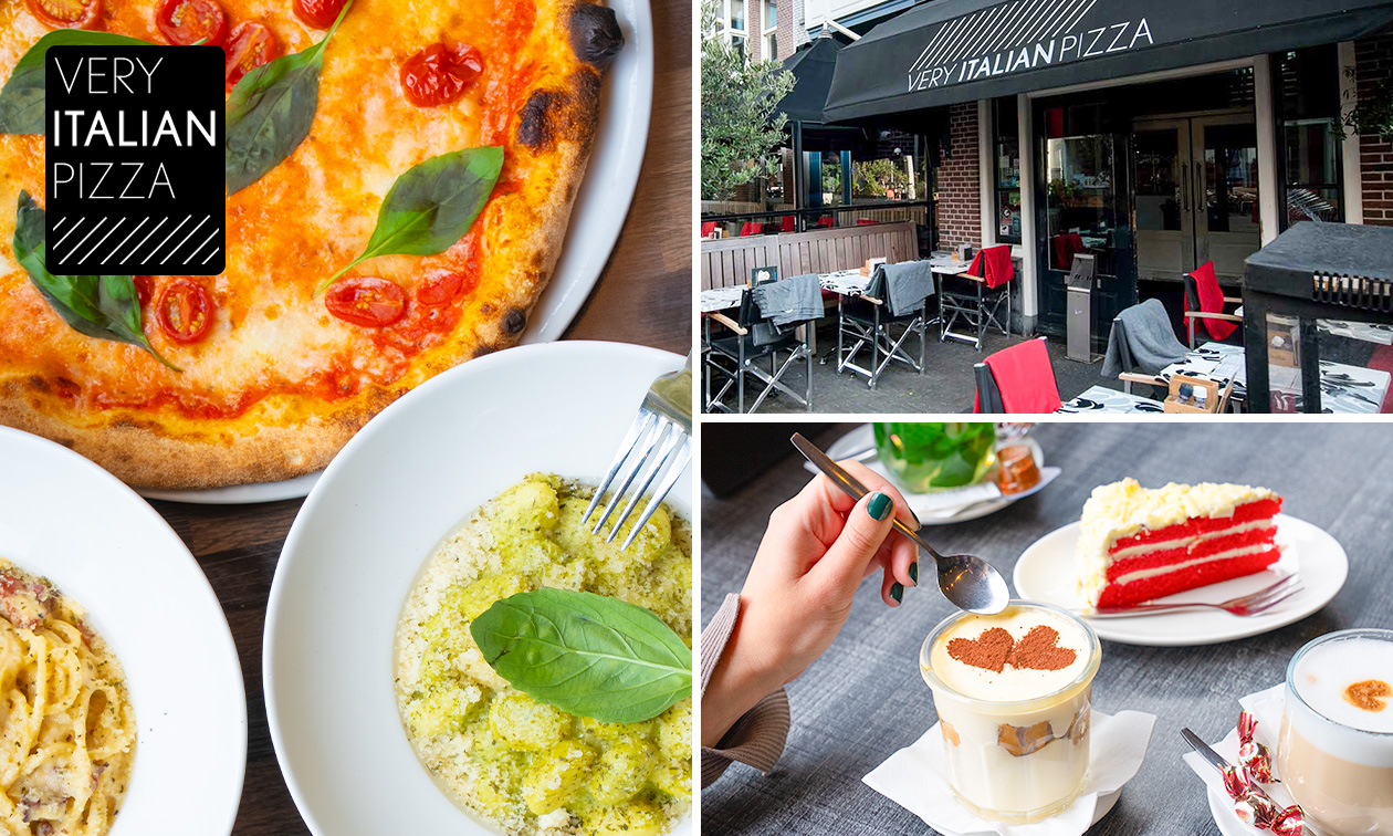 2-gangenlunch of 3-gangendiner à la carte bij Very Italian Pizza in hartje Den Haag