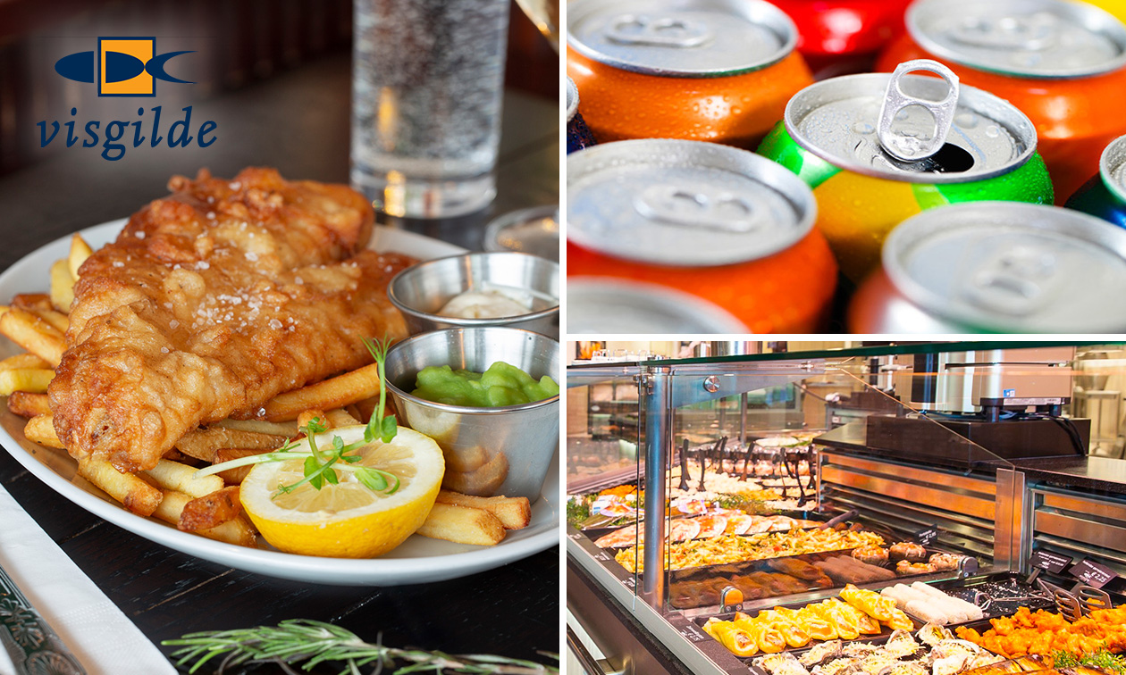 Fish & chips + blikje fris naar keuze